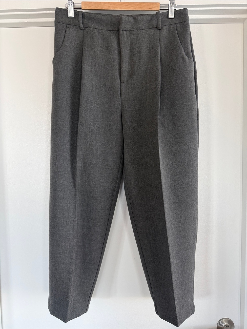 Classic Zara Tailored Dress Pants — Dark Gray